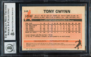 Tony Gwynn Autographed 1983 O Pee Chee Rookie Card #143 San Diego Padres Auto Grade Gem Mint 10 (Aftermarket Sticker) Beckett BAS #19658559