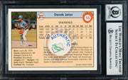 Derek Jeter Autographed 1992 Front Row Rookie Card #55 New York Yankees Auto Grade Gem Mint 10 Beckett BAS #19658741