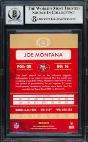 Joe Montana Autographed 2015 Donruss Card #161 San Francisco 49ers Auto Grade Gem Mint 10 Beckett BAS #19663643