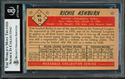 Richie Ashburn Autographed 1953 Bowman Color Card #10 Philadelphia Phillies Beckett BAS #18969325