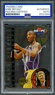 Kobe Bryant Autographed 1997-98 Hoops "Talkin' Hoops" Rookie Card #15 Los Angeles Lakers PSA/DNA #85521086