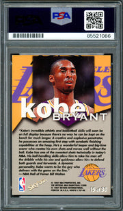 Kobe Bryant Autographed 1997-98 Hoops "Talkin' Hoops" Rookie Card #15 Los Angeles Lakers PSA/DNA #85521086