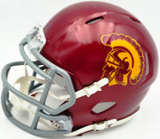Jordan Addison Autographed USC Trojans Red Speed Mini Helmet Beckett BAS QR #BW00836