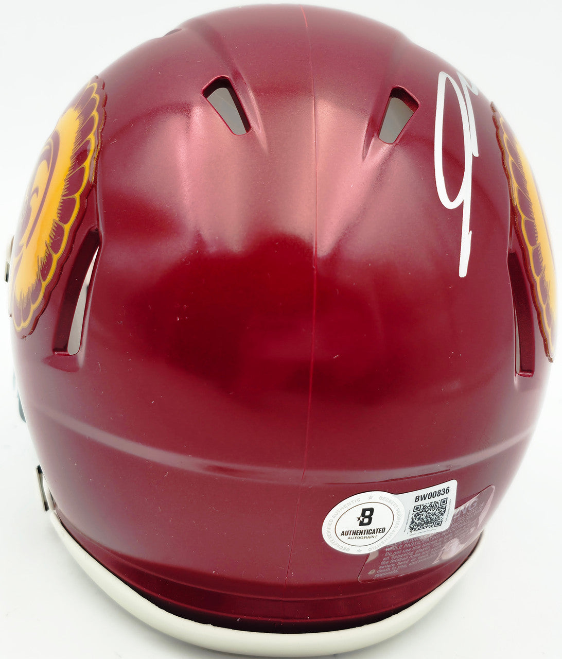 Jordan Addison Autographed USC Trojans Red Speed Mini Helmet Beckett BAS QR #BW00836