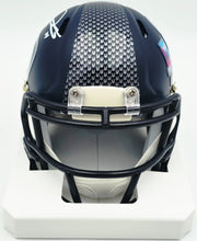 Sam Darnold Autographed Seattle Seahawks Blue Super Bowl LX Champions Logo Speed Mini Helmet (Smudged) Beckett BAS Witness #4W539914