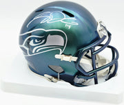 Sam Darnold Autographed Seattle Seahawks Green Rivalries Speed Mini Helmet (Smudged) Beckett BAS Witness #4W539946