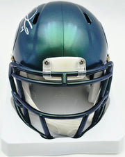 Sam Darnold Autographed Seattle Seahawks Green Rivalries Speed Mini Helmet (Smudged) Beckett BAS Witness #4W539946
