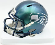 Sam Darnold Autographed Seattle Seahawks Green Rivalries Speed Mini Helmet (Smudged) Beckett BAS Witness #4W539946