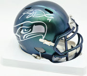 Sam Darnold Autographed Seattle Seahawks Green Rivalries Speed Mini Helmet (Smudged) Beckett BAS Witness #4W539944