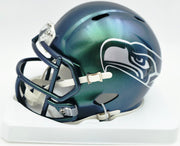 Sam Darnold Autographed Seattle Seahawks Green Rivalries Speed Mini Helmet (Smudged) Beckett BAS Witness #4W539944
