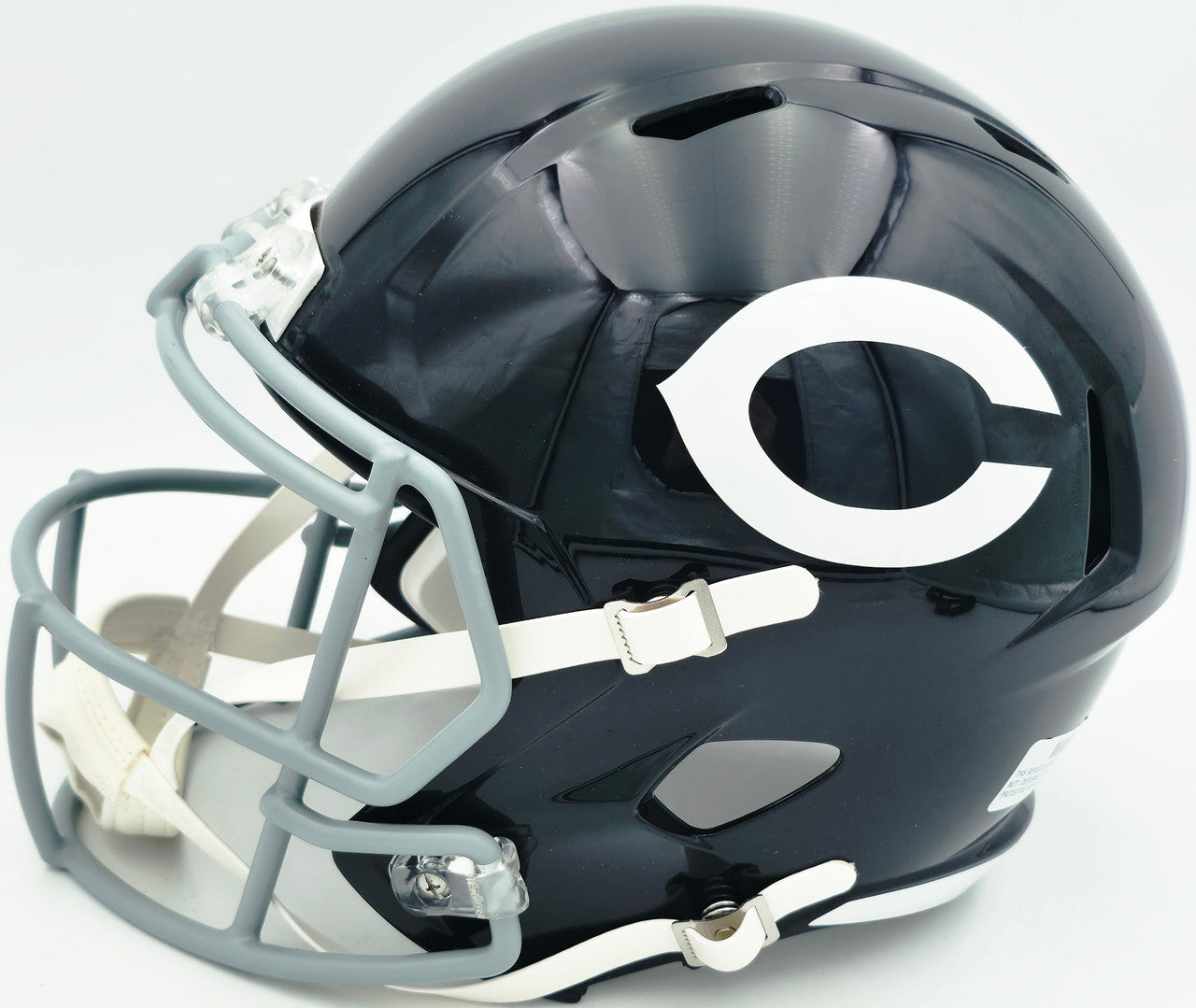 Brian Urlacher Autographed Chicago Bears Blue Full Size Speed Replica Helmet "HOF 18" Beckett BAS Witness #1W879054