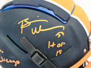 Brian Urlacher Autographed Black & Orange SpeedFlex Authentic Schutt Full Size Helmet Chicago Bears "Bear Down Chicago, #1/1" Beckett BAS Witness #4W469043