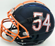 Brian Urlacher Autographed Black & Orange SpeedFlex Authentic Schutt Full Size Helmet Chicago Bears "Bear Down Chicago, #1/1" Beckett BAS Witness #4W469043
