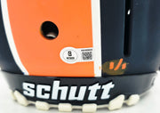 Brian Urlacher Autographed Black & Orange SpeedFlex Authentic Schutt Full Size Helmet Chicago Bears "Bear Down Chicago, #1/1" Beckett BAS Witness #4W469043