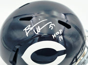 Brian Urlacher Autographed Chicago Bears Blue Full Size Speed Replica Helmet "HOF 18" Beckett BAS Witness #4W469051