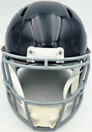 Brian Urlacher Autographed Chicago Bears Blue Full Size Speed Replica Helmet "HOF 18" Beckett BAS Witness #4W469051