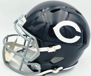 Brian Urlacher Autographed Chicago Bears Blue Full Size Speed Replica Helmet "HOF 18" Beckett BAS Witness #4W469051