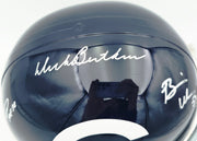 Dick Butkus, Mike Singletary and Brian Urlacher Autographed Chicago Bears Blue Full Size Replica Helmet "HOF" #40/500 Beckett BAS #G05473
