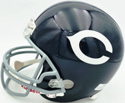 Dick Butkus, Mike Singletary and Brian Urlacher Autographed Chicago Bears Blue Full Size Replica Helmet "HOF" #40/500 Beckett BAS #G05473