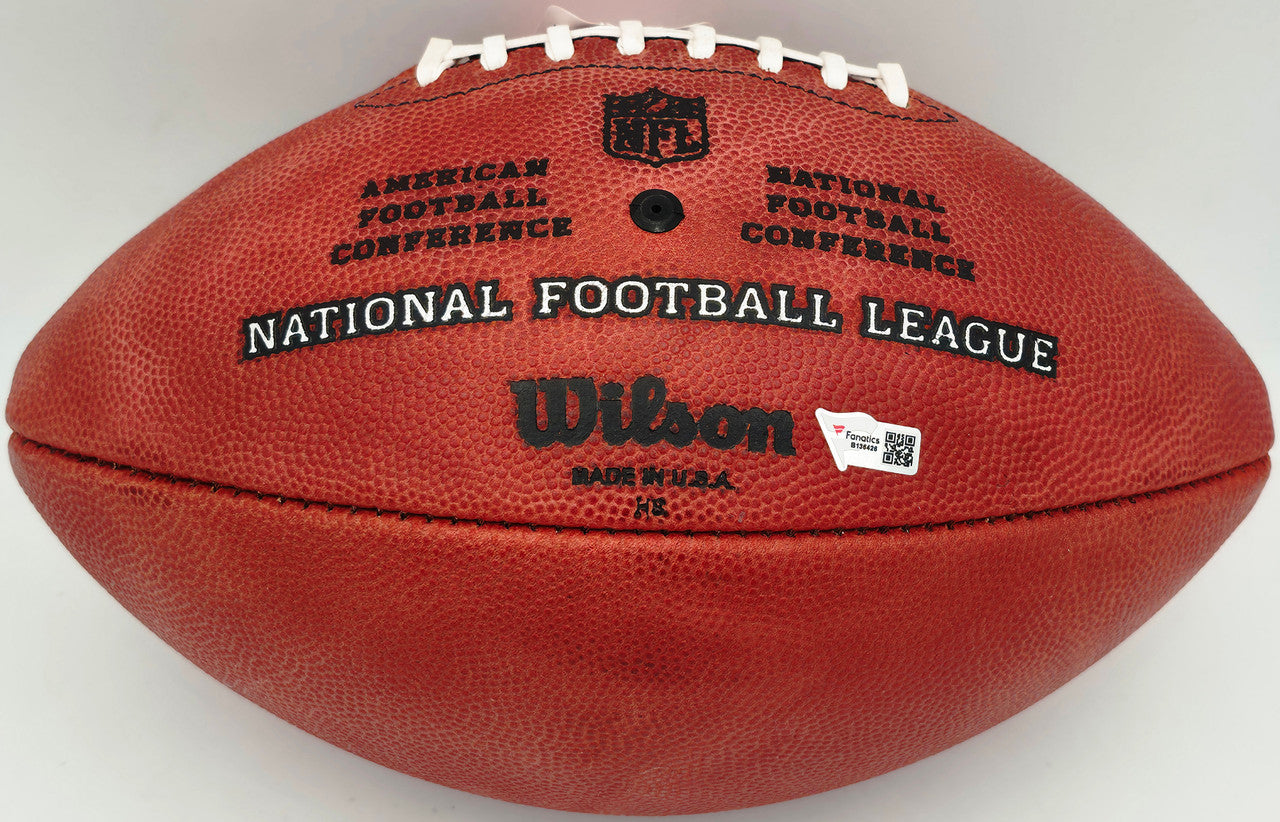 Tom Brady Autographed Official NFL Leather Game Football New England Patriots Fanatics Holo #B136426