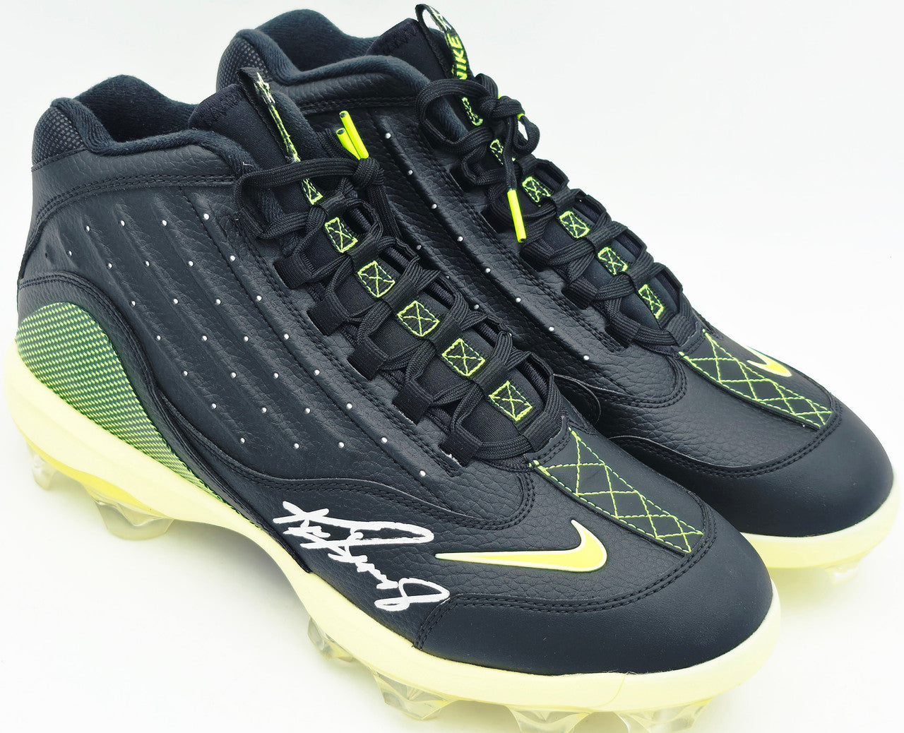 Ken Griffey Jr. Autographed Black Volt Nike 2 MCS Swingman Logo Baseball Cleats Seattle Mariners Beckett BAS Witness #4W624612