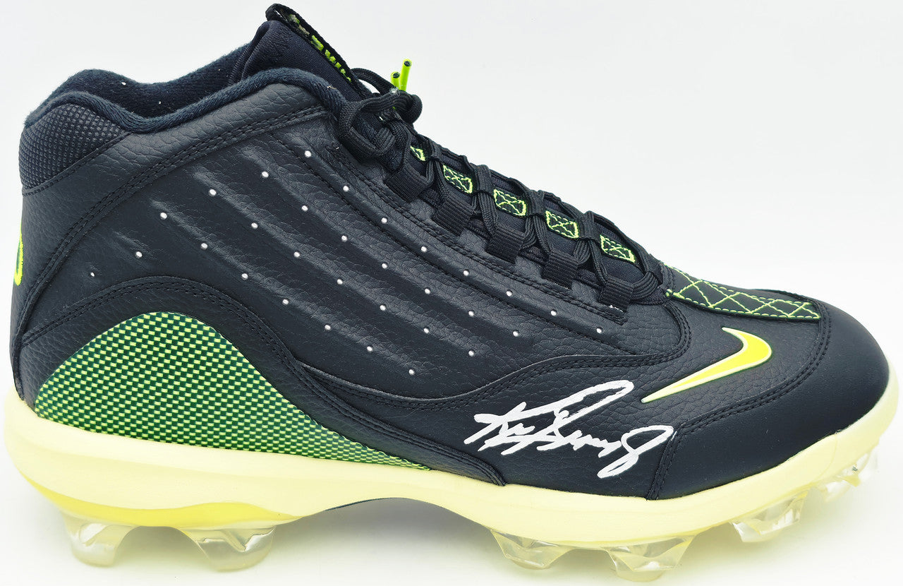Ken Griffey Jr. Autographed Black Volt Nike 2 MCS Swingman Logo Baseball Cleats Seattle Mariners Beckett BAS Witness #4W624612
