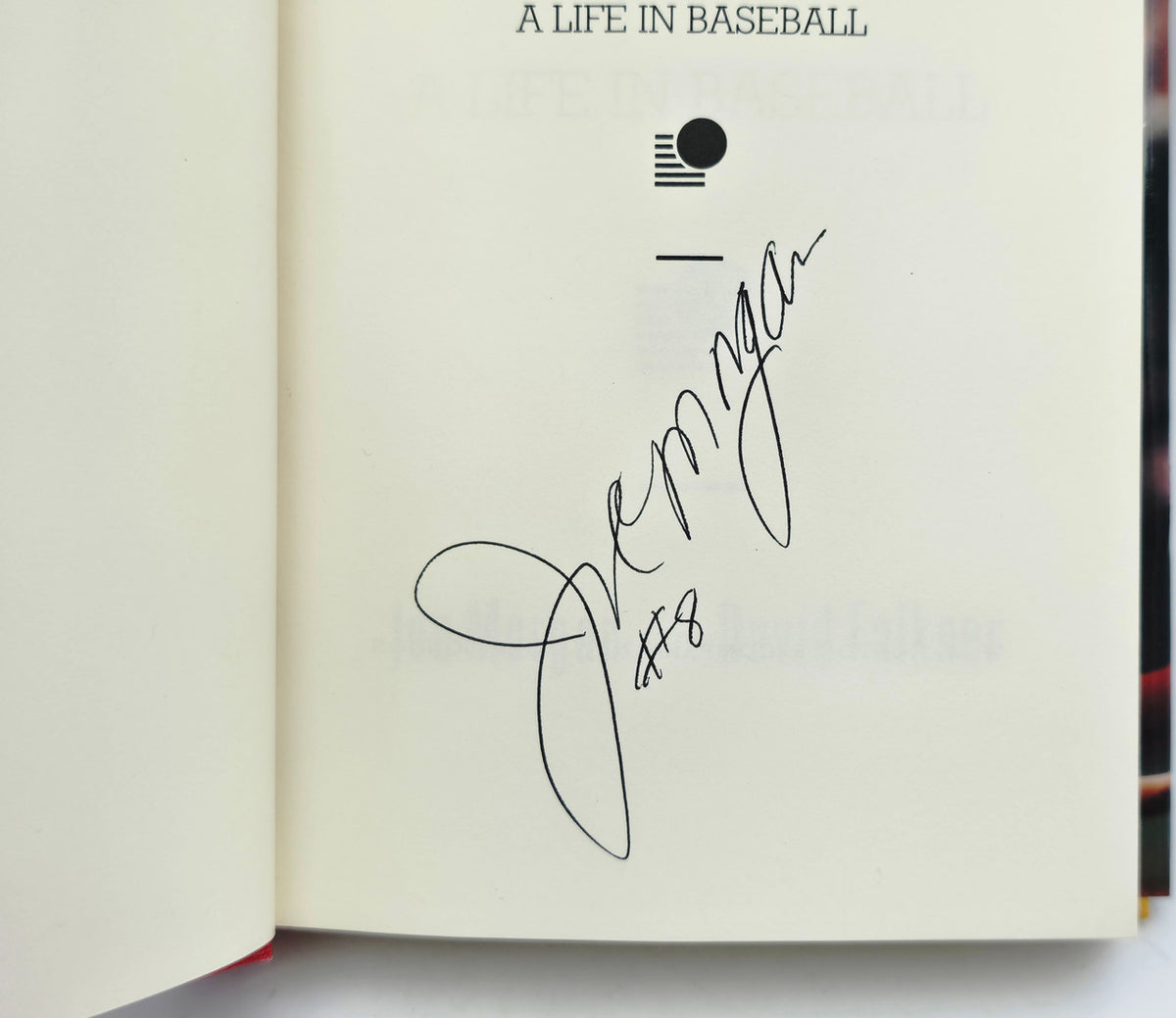Joe Morgan Autographed A Life in Baseball Book Cincinnati Reds SKU #262592