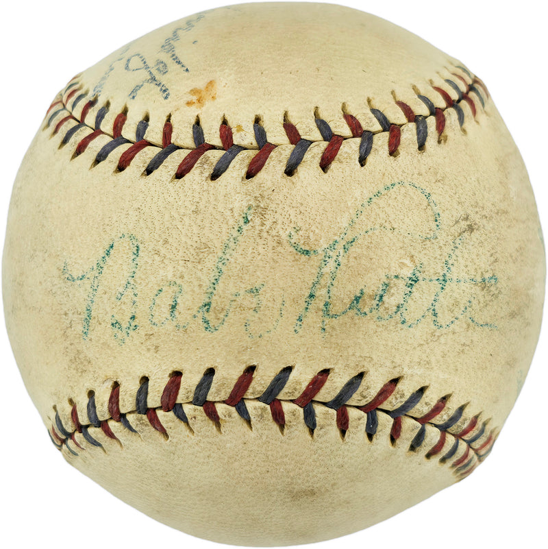 Babe Ruth & Lou Gehrig Autographed Official AL Harridge Baseball New York Yankees JSA #X40530