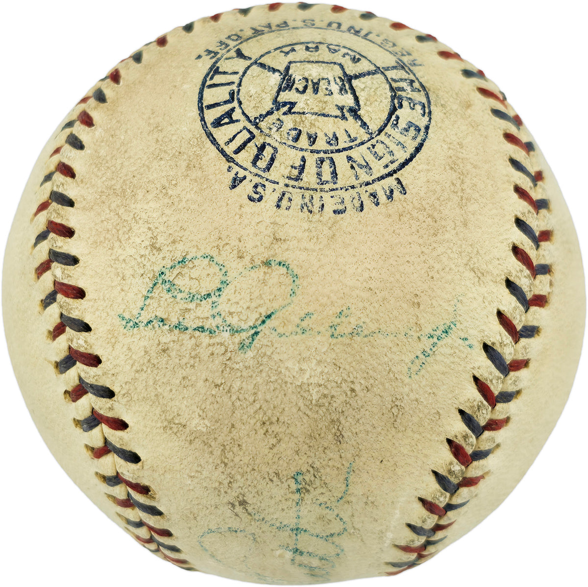 Babe Ruth & Lou Gehrig Autographed Official AL Harridge Baseball New York Yankees JSA #X40530