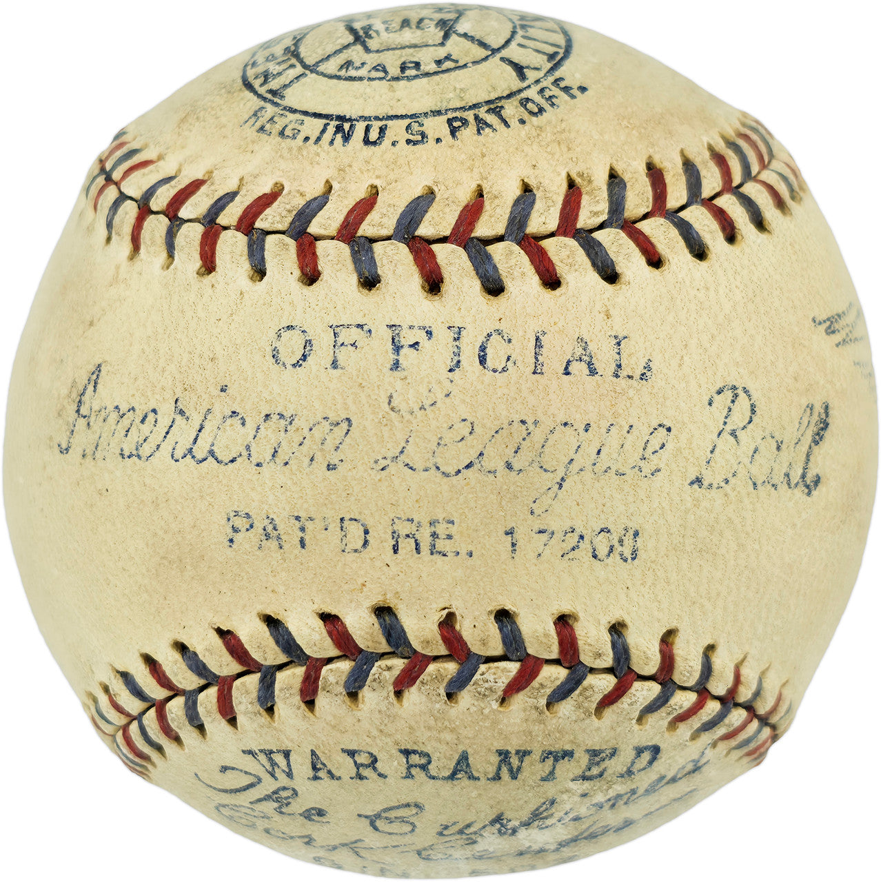 Babe Ruth & Lou Gehrig Autographed Official AL Harridge Baseball New York Yankees JSA #X40530