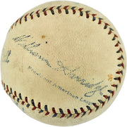 Babe Ruth & Lou Gehrig Autographed Official AL Harridge Baseball New York Yankees JSA #X40530