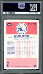 Julius Dr. J Erving Autographed 1986-87 Fleer Card #31 Philadelphia 76ers PSA 6.5 Auto Grade Gem Mint 10 PSA/DNA #136863325