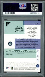 Ichiro Suzuki Autographed 2001 Topps Gallery English Rookie Card #151 Seattle Mariners PSA 8 Auto Grade Gem Mint 10 PSA/DNA #136863319