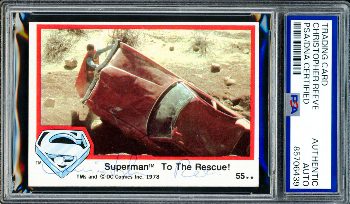 Christopher Reeve Autographed 1978 Topps Superman Rookie Card PSA/DNA #85706439