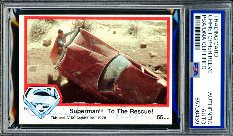 Christopher Reeve Autographed 1978 Topps Superman Rookie Card PSA/DNA #85706439