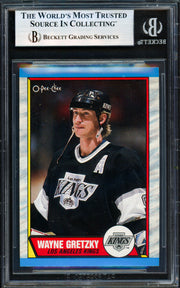 Wayne Gretzky Autographed 1989-90 O-Pee-Chee Card #156 Los Angeles Kings (Signed on Back) Beckett BAS #19394853