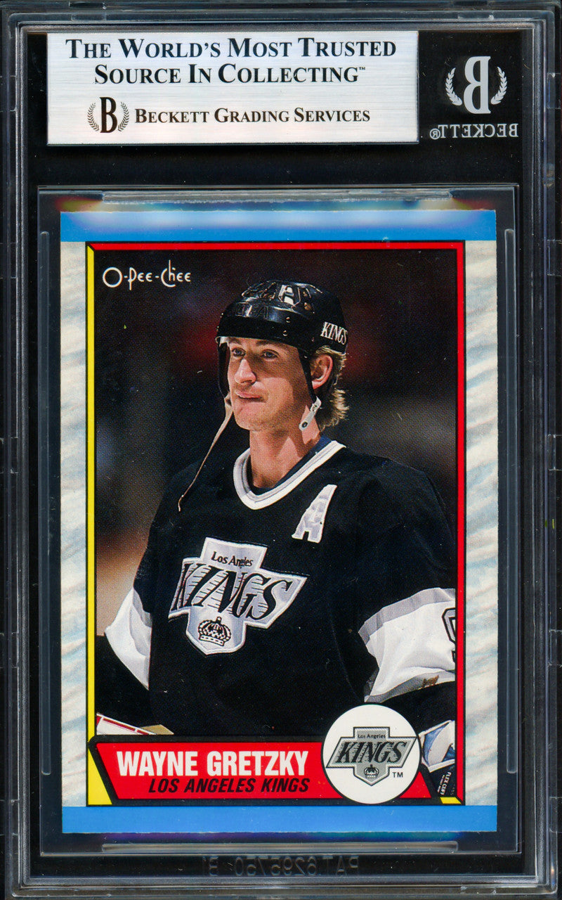 Wayne Gretzky Autographed 1989-90 O-Pee-Chee Card #156 Los Angeles Kings (Signed on Back) Beckett BAS #19394853