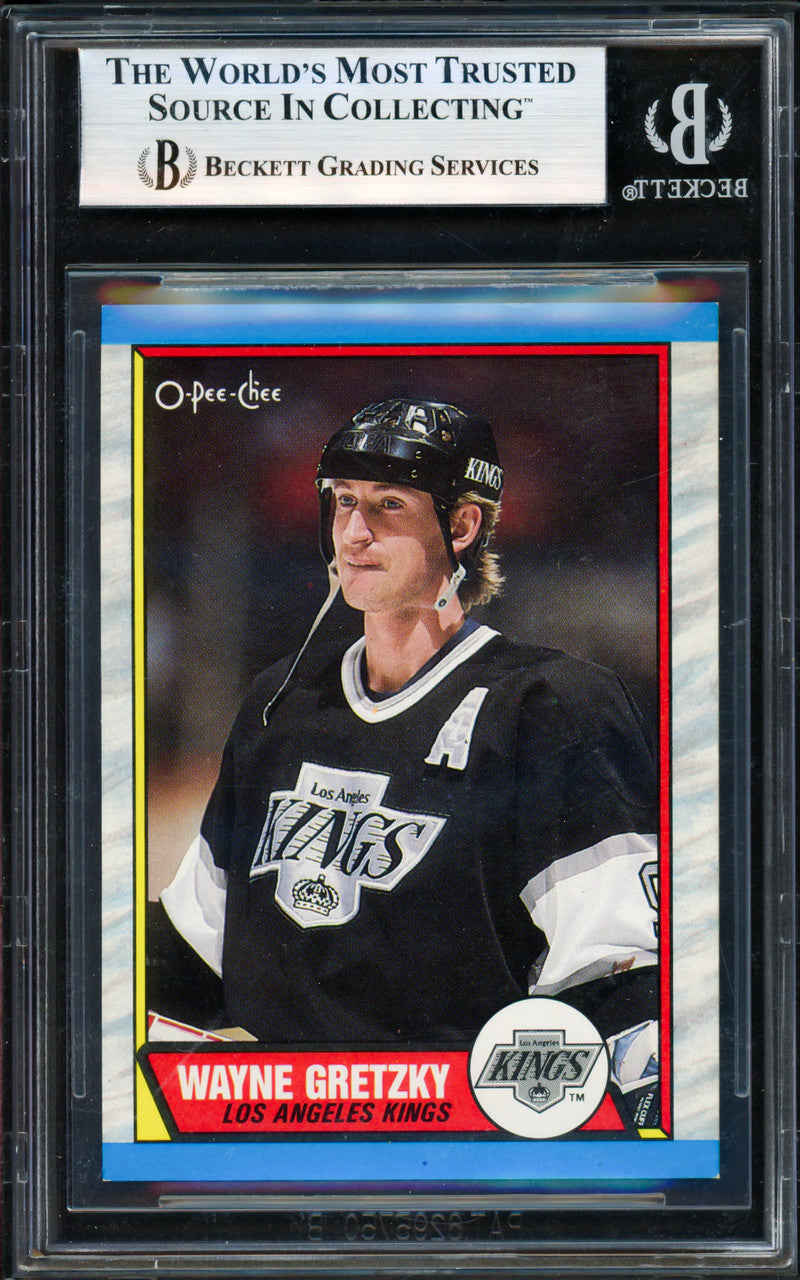 Wayne Gretzky Autographed 1989-90 O-Pee-Chee Card #156 Los Angeles Kings (Signed on Back) Beckett BAS #19394855