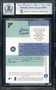 Ichiro Suzuki Autographed 2001 Topps Gallery English Rookie Card #151 Seattle Mariners Auto Grade Gem Mint 10 Beckett BAS #19823429
