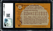Magic Johnson Autographed 1981-82 Topps Card #21 Los Angeles Lakers Auto Grade Gem Mint 10 CGC x JSA #6131791013