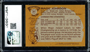 Magic Johnson Autographed 1981-82 Topps Card #21 Los Angeles Lakers Auto Grade Gem Mint 10 CGC x JSA #6131791096