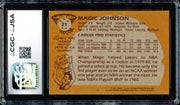 Magic Johnson Autographed 1981-82 Topps Card #21 Los Angeles Lakers CGC x JSA #6131791103