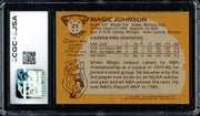 Magic Johnson Autographed 1981-82 Topps Card #21 Los Angeles Lakers CGC x JSA #6131791080