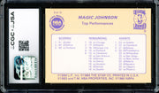 Magic Johnson Autographed 1986 Star Card #8 Los Angeles Lakers CGC x JSA #6131791191