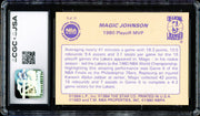 Magic Johnson Autographed 1986 Star Card #9 Los Angeles Lakers CGC x JSA #6131791189
