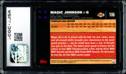 Magic Johnson Autographed 2007-08 Topps Chrome Card #106 Los Angeles Lakers Auto Grade Gem Mint 10 CGC x JSA #6131791224