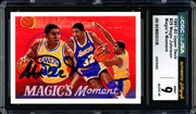 Magic Johnson Autographed 1991-92 Upper Deck Card #29 Los Angeles Lakers CGC x JSA 9 Auto Grade Gem Mint 10 CGC x JSA Stock #262955
