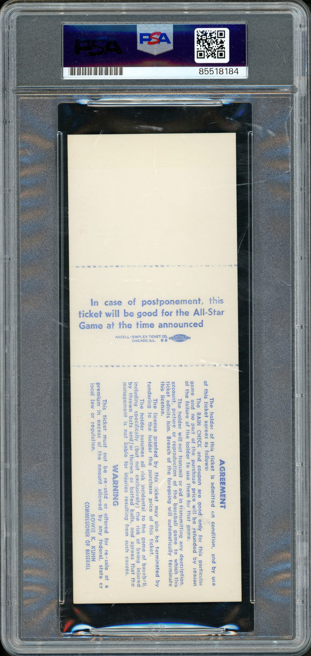 Carl Yastrzmeski Autographed 1975 All Star Game Ticket Boston Red Sox Auto Grade Gem Mint 10 PSA/DNA #85518184