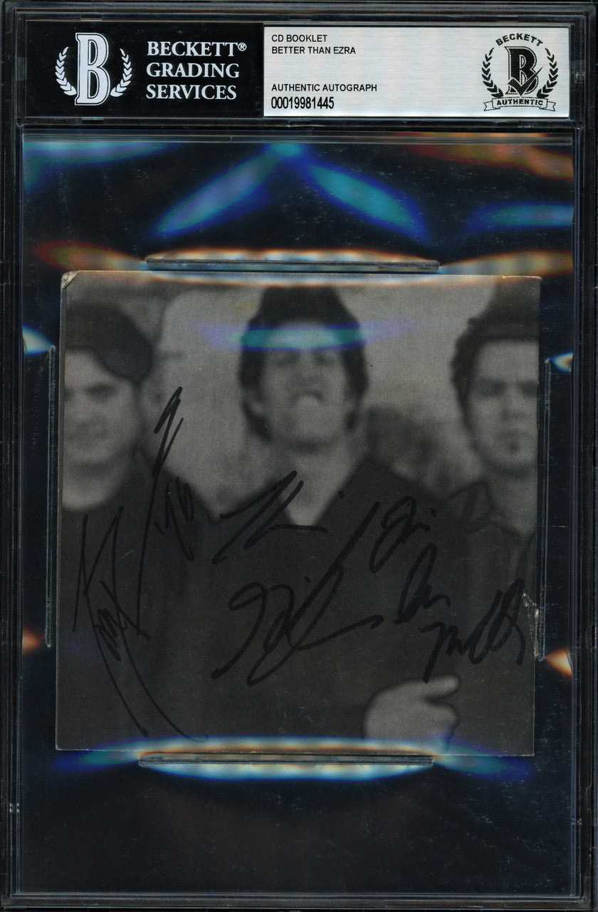 Better Than Ezra Autographed CD Booklet Friction Baby With 3 Signatures Beckett BAS #19981445
