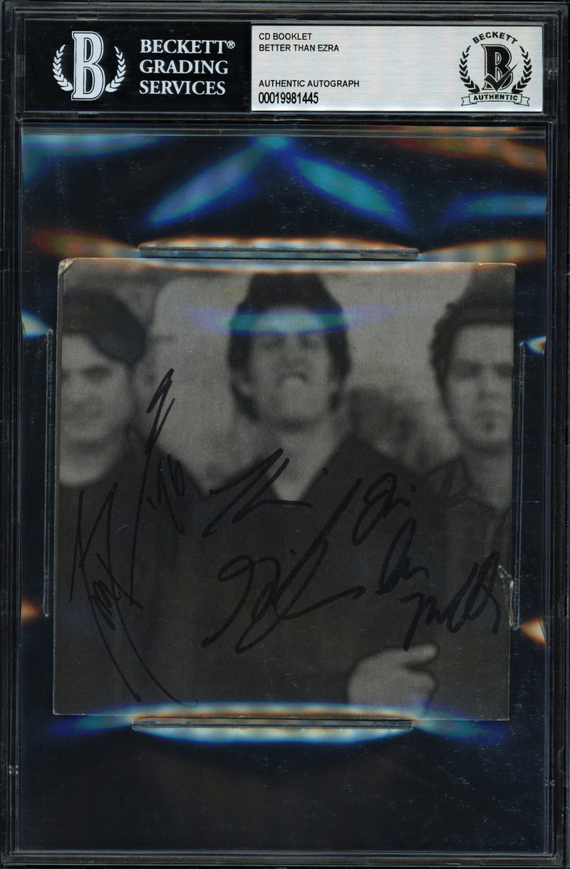 Better Than Ezra Autographed CD Booklet Friction Baby With 3 Signatures Beckett BAS #19981445